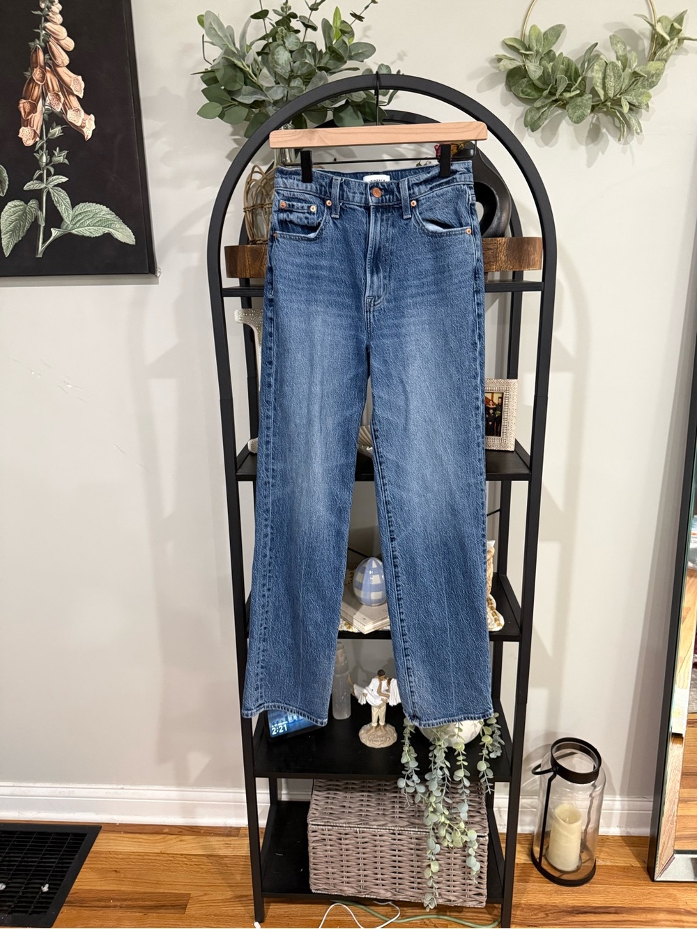 Pistola High Rise Straight Leg Jeans Medium Wash Size 26 - Picture 2 of 10